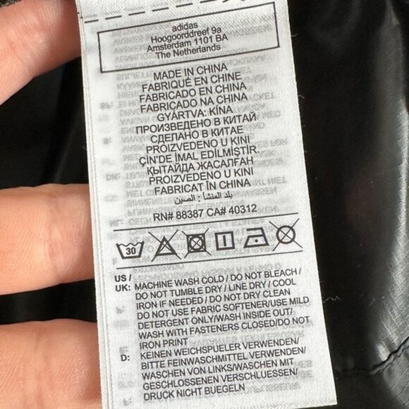 NEW Adidas Black Essentials 3-Stripes Woven Windbreaker Jacket 2XL Lightweight - Picture 11 of 15